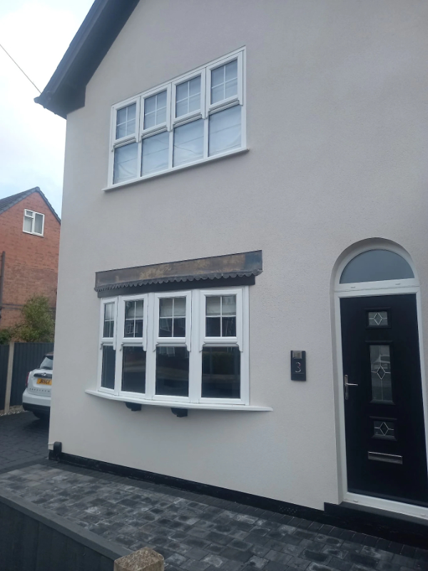 Rendering To A Detached House In Mansfield, after rendering had been completed