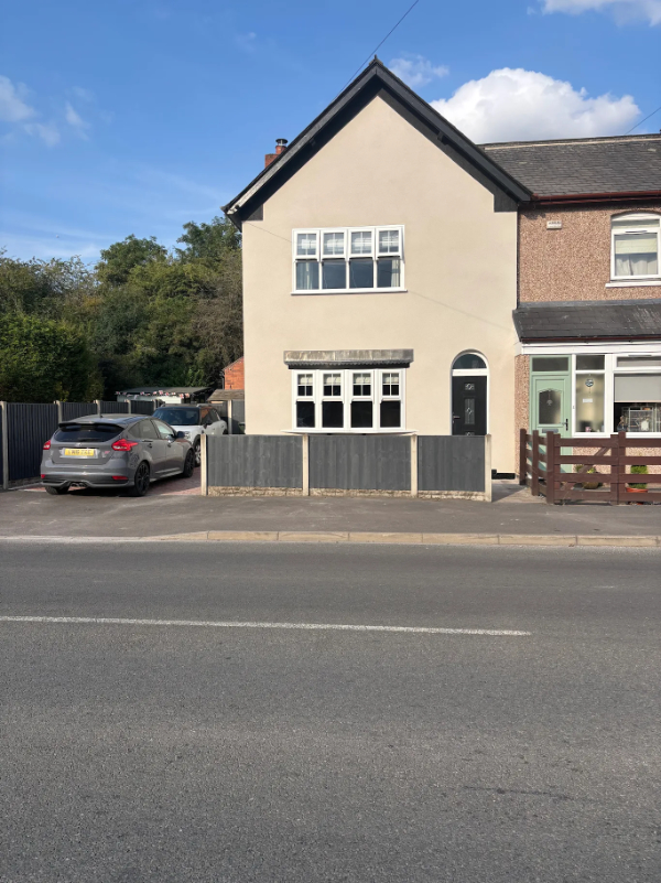Rendering To A Detached House In Mansfield, before work started